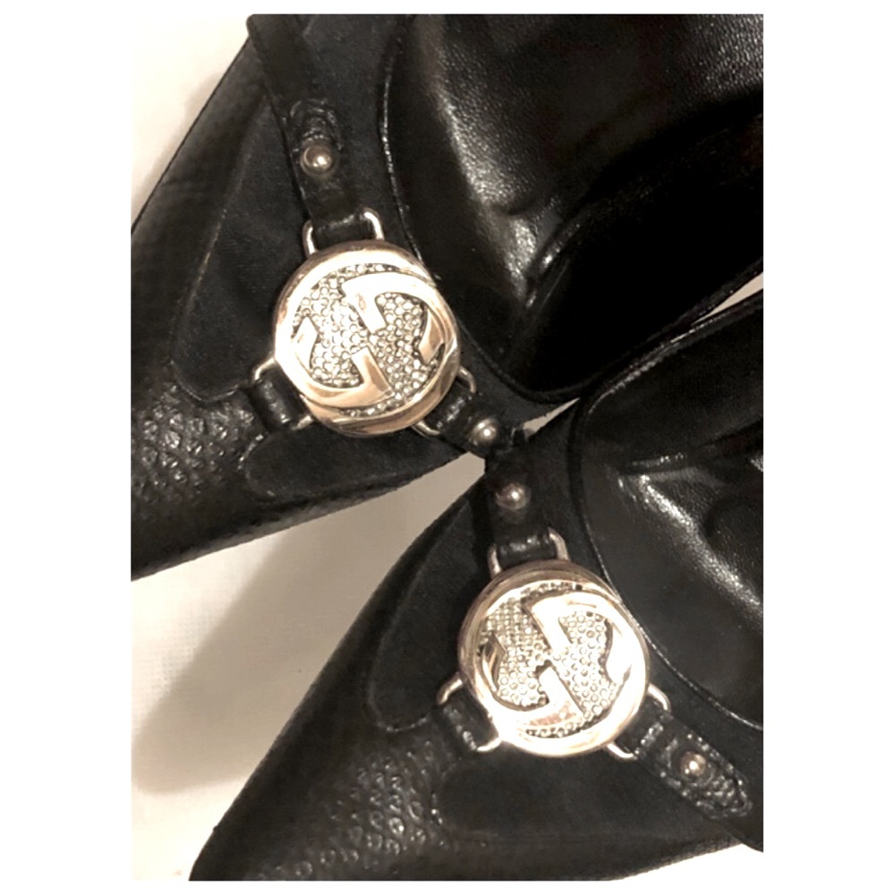✨Rare Vintage GUCCI Swarovski Crystal GG Logo Pumps Heels Shoes